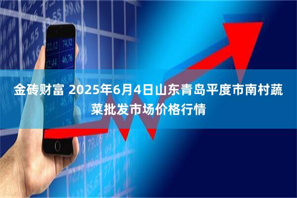 金砖财富 2025年6月4日山东青岛平度市南村蔬菜批发市场价格行情