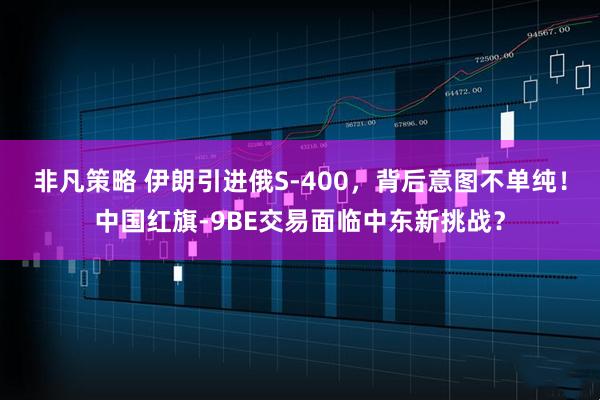非凡策略 伊朗引进俄S-400，背后意图不单纯！中国红旗-9BE交易面临中东新挑战？