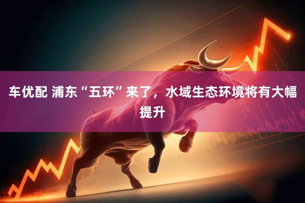 车优配 浦东“五环”来了，水域生态环境将有大幅提升